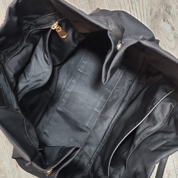 Tory Burch Ella Black Nylon Tote HandBag - Picture 8 of 17